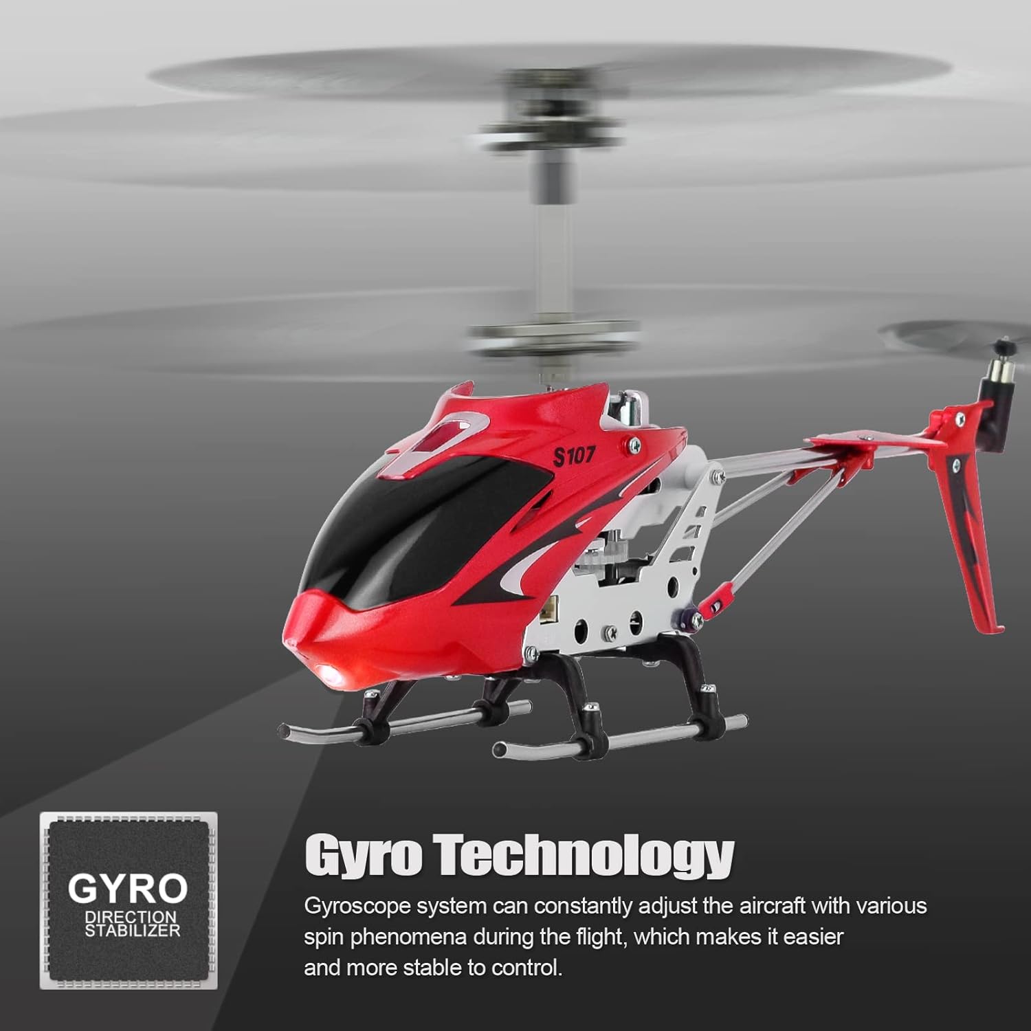 Buy now Cheerwing S107/S107G Phantom 3CH 3.5 Channel Mini RC Helicopter with Gyro Crimson at indiglob india