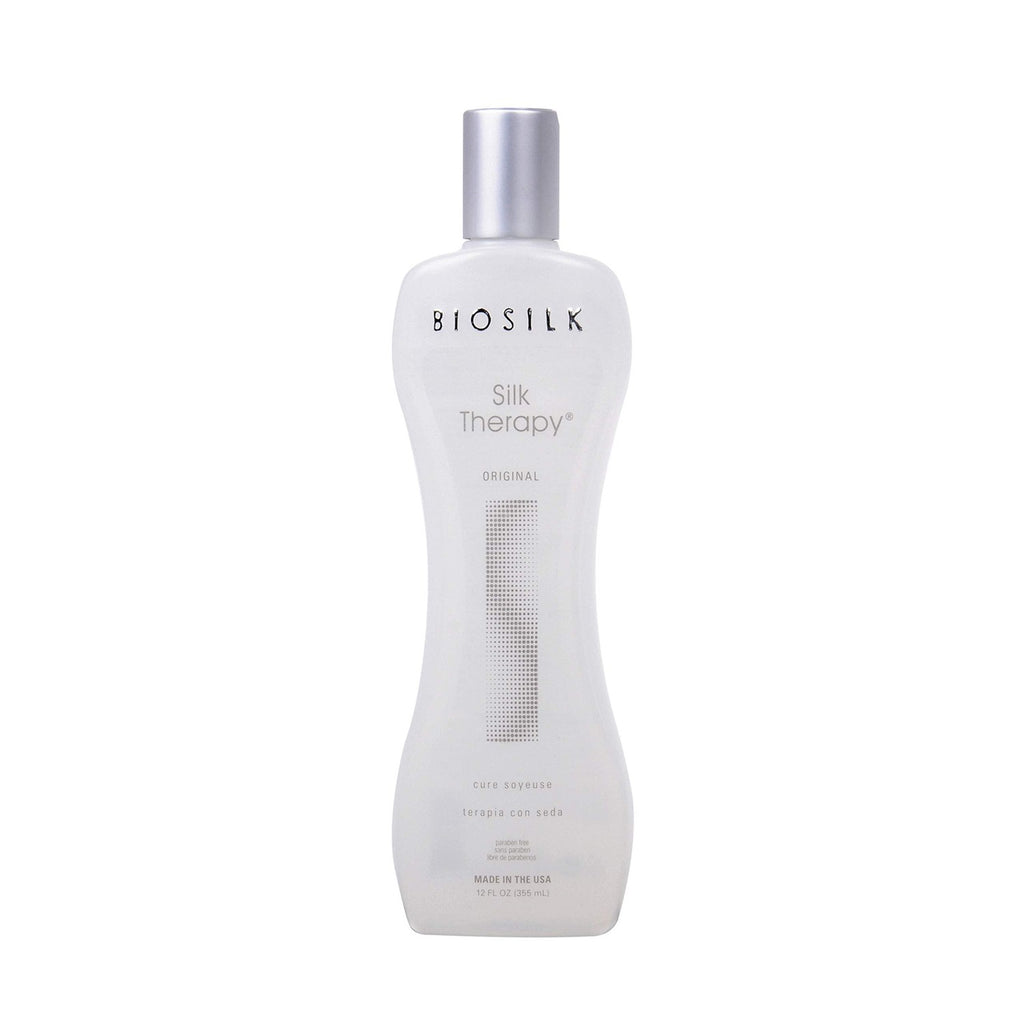 BioSilk Silk Therapy Original, Reconstructing Leave-In Hair Treatment, Adds Shine, Smooths & Prevents Split Ends, Sulfate-Free, Paraben-Free, Cruelty-Free, 34 Oz