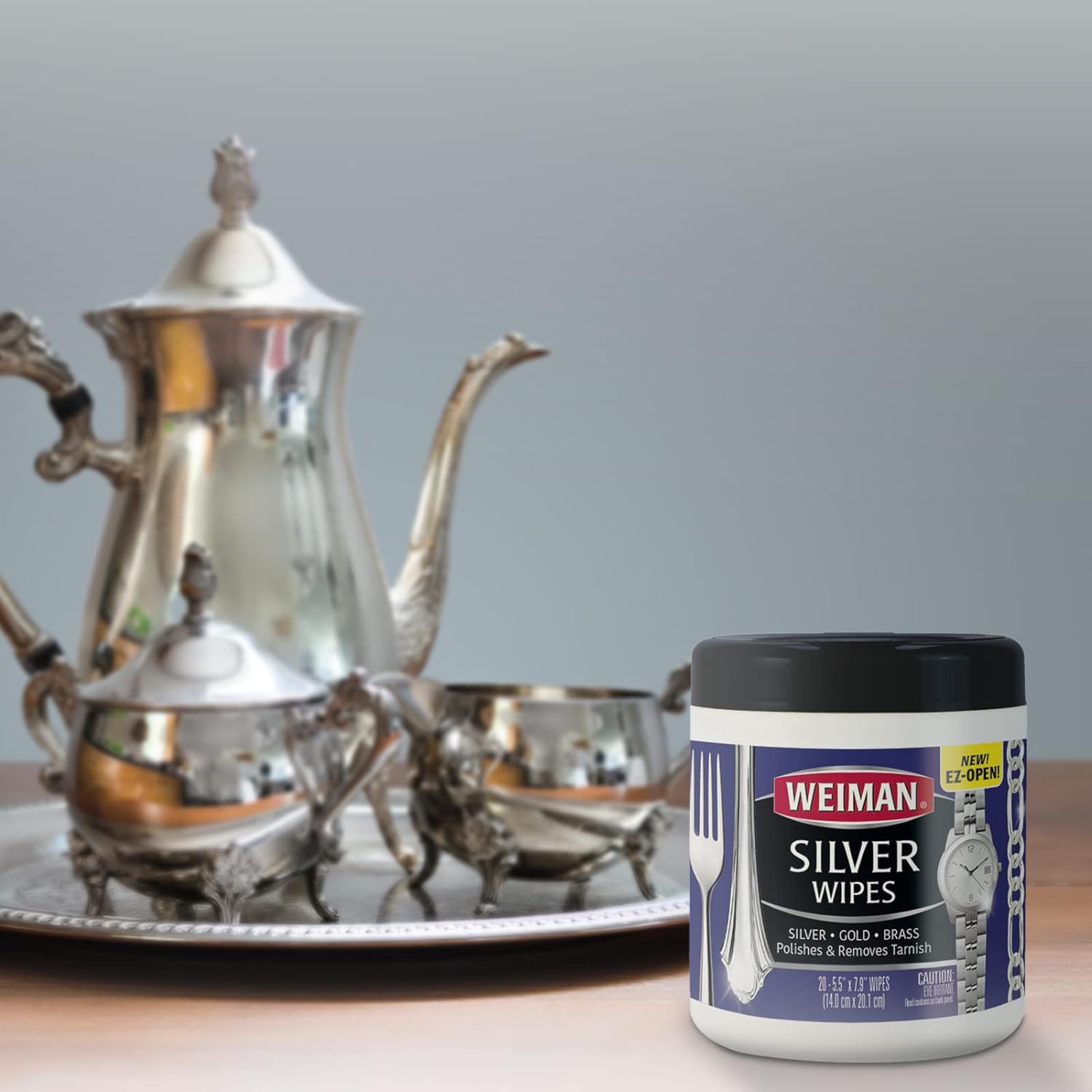 Buy now Weiman Jewelry Polish Cleaner, Tarnish Remover Wipes - 20 Count - Use on Silver Jewelry Antique Silver Gold Brass Copper and Aluminum at indiglob india