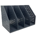 Buy now Sutekus Collapsible File Holder Desk Organizer File Folder Holder Organizer for Desk Office Home Organization, 4 Compartments (Black) at indiglob india