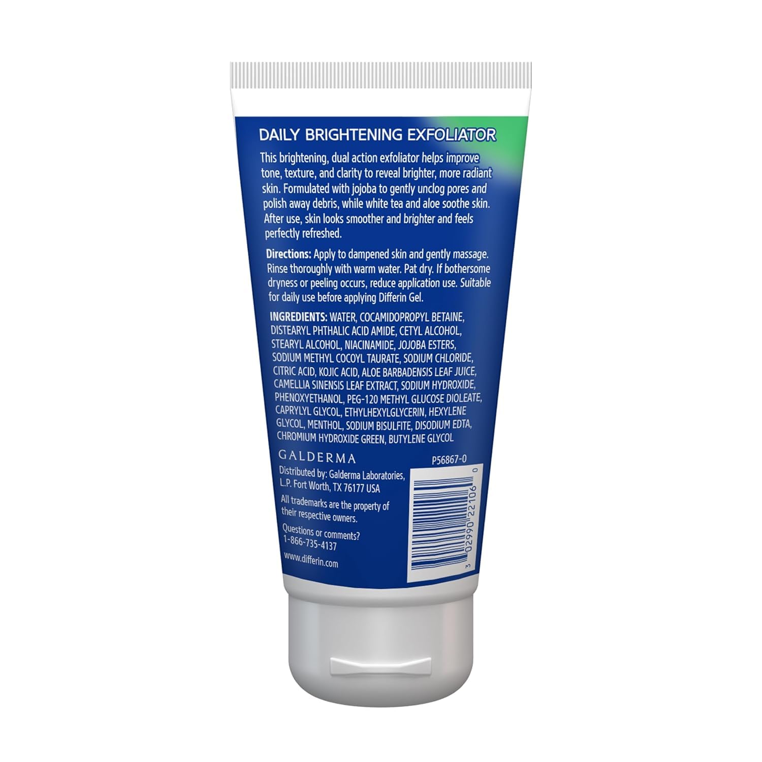 Buy now Differin Face Scrub Daily Brightening Exfoliator, Improves Tone and Texture for Acne Prone Skin, Green, 6 Fl Oz (Packaging May Vary) at indiglob india
