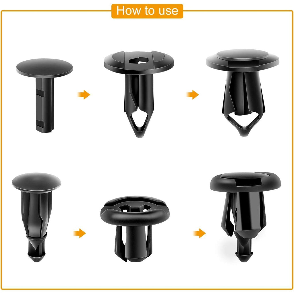 Buy now GOOACC Universal Plastic Fender Clips,200 Pcs Push Bumper Fastener Rivet Clips with 6 Size Auto Body Retainer Clips Bumpers,Car Fender Replacement for GM, Ford & Ch at indiglob india