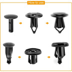 Buy now GOOACC Universal Plastic Fender Clips,200 Pcs Push Bumper Fastener Rivet Clips with 6 Size Auto Body Retainer Clips Bumpers,Car Fender Replacement for GM, Ford & Ch at indiglob india