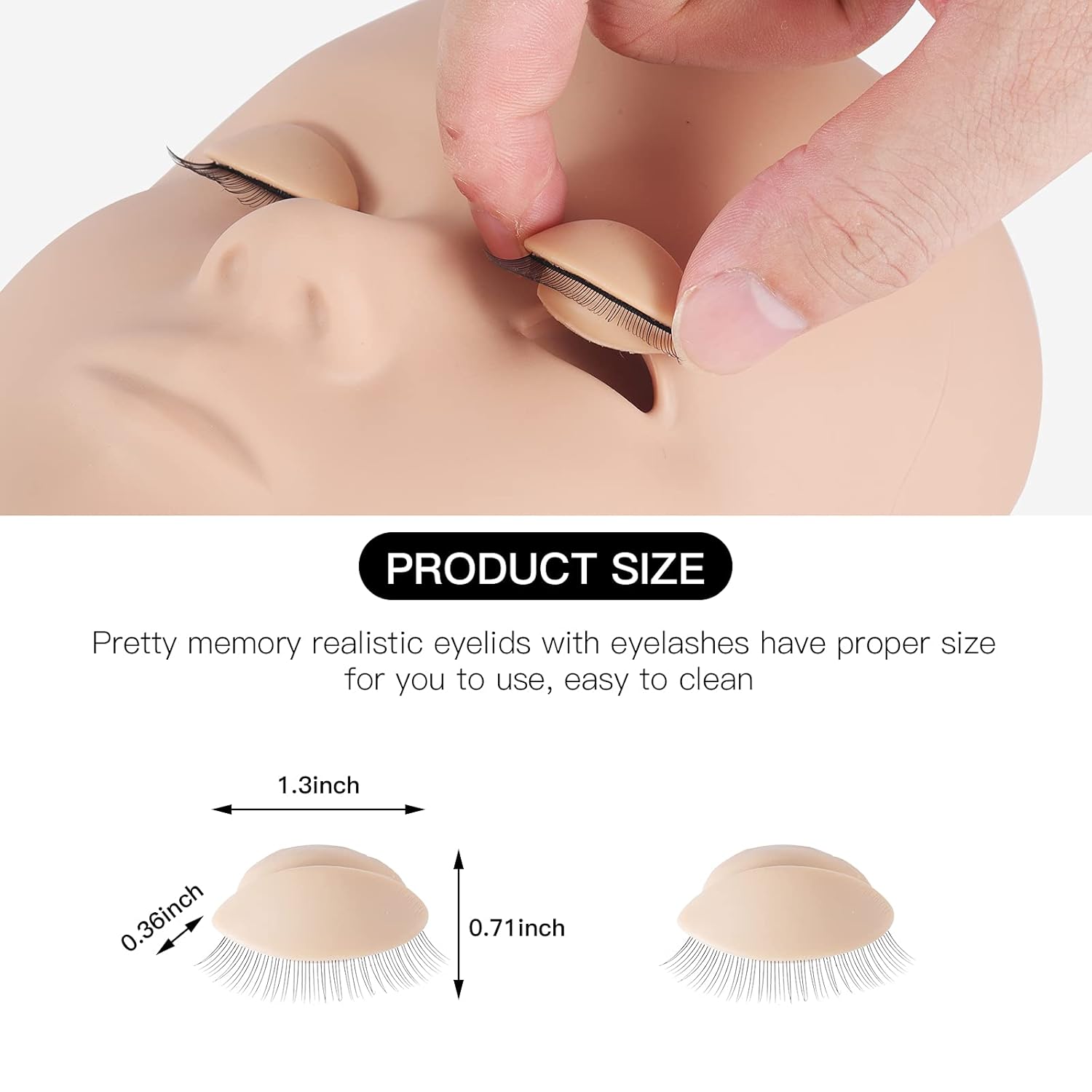 Buy now Pretty memory Lash Mannequin Head with 2 Pairs of Removable Practice Eyelids, Realistic Eyelash Mannequin Head, Soft-Touch Lash Extension Supplies for Practice at indiglob india