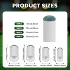 40Pcs Slip On Pool Cue Tips Replacement Kit, 4 Sizes Upgrade Pool Stick Tips for Snooker and Pool Cues, No Glue, Fast-Fix Solution for Stick Tip Replacement (9mm/10mm/12mm/13mm, 10pcs Each)