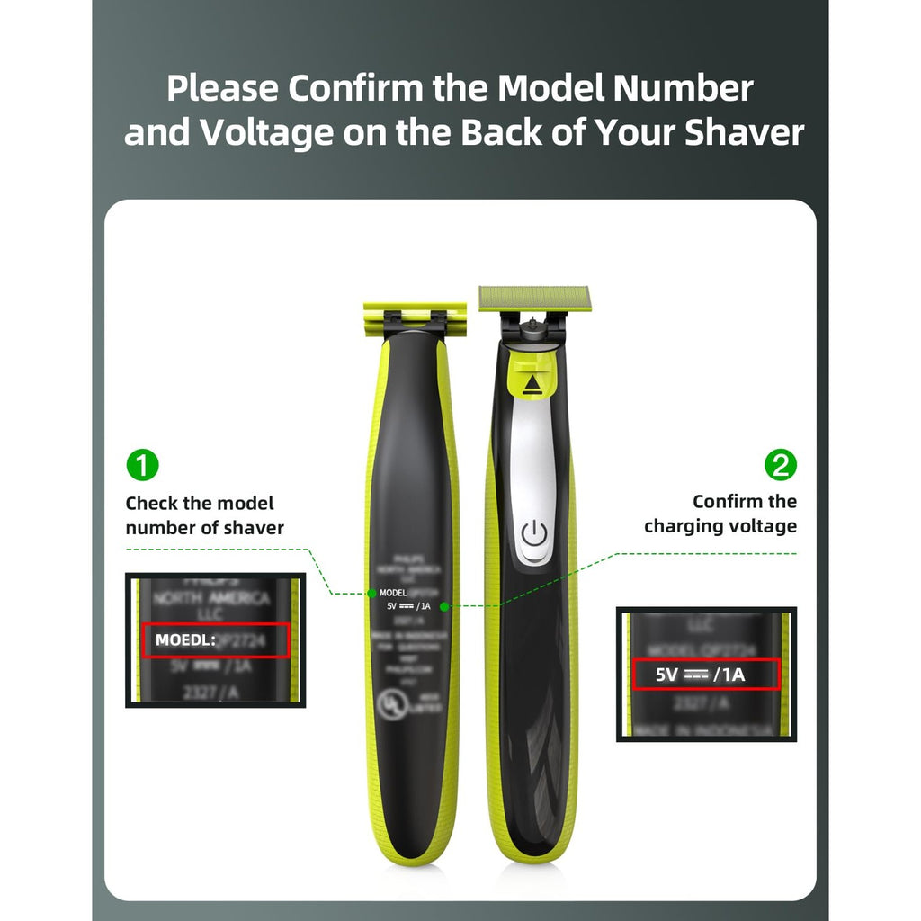 Superer 5V USB-C Charger Fit for Philips Norelco One Blade 360 QP2724 QP2834, Wet&Dry Series 2000 2400, MG7910 MG5910 MG9510 MG9520 MG9525,QP4631 QP6552 QP1924 QP6542 QP1324 QP4530 for Phillips Shaver