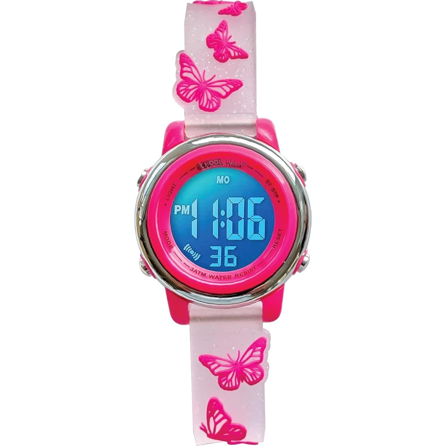 Buy now Preschool Collection Kids Digital Light Up Watch - Monster Trucks, Dinosaurs, Shark, Unicorn, Butterfly, Spider - Girls, Boys, Children, School White at indiglob india