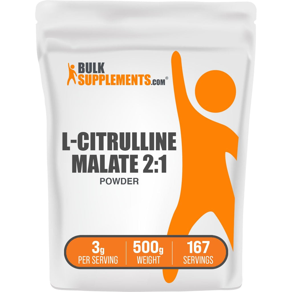 BulkSupplements.com L-Citrulline Malate 2:1 Powder - Nitric Oxide Boost, Citrulline Malate Supplement - Unflavored & Gluten Free - 3g per Servings, 100g (3.5 oz) (Pack of 1)