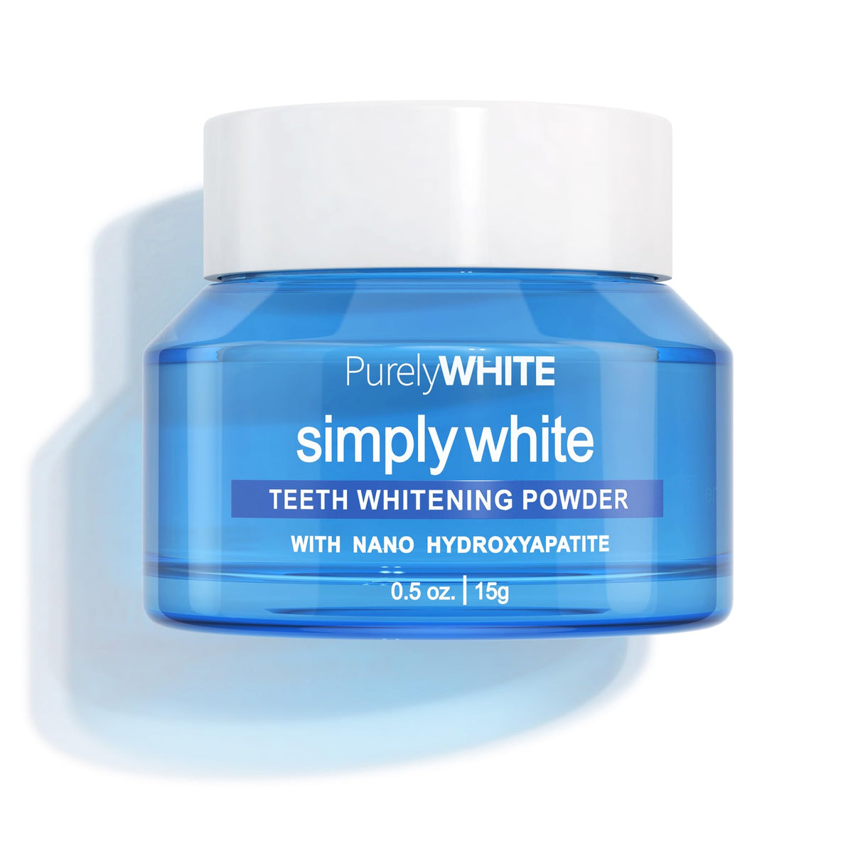 PurelyWHITE DELUXE, Updated Design Whitening Powder - Removes Stains, No Sensitivity - Enamel-Safe Toothpaste Whitening Powder for Coffee, Tea, Food, and Wine.