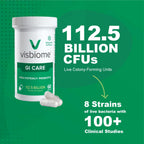 Visbiome® GI Care High Potency Probiotic, 112.5B CFU, 120 Capsules | Original De Simone Formulation®, Multi-Strain, Refrigerated Probiotics, Low FODMAP Certified, Gluten-Free, Made in USA
