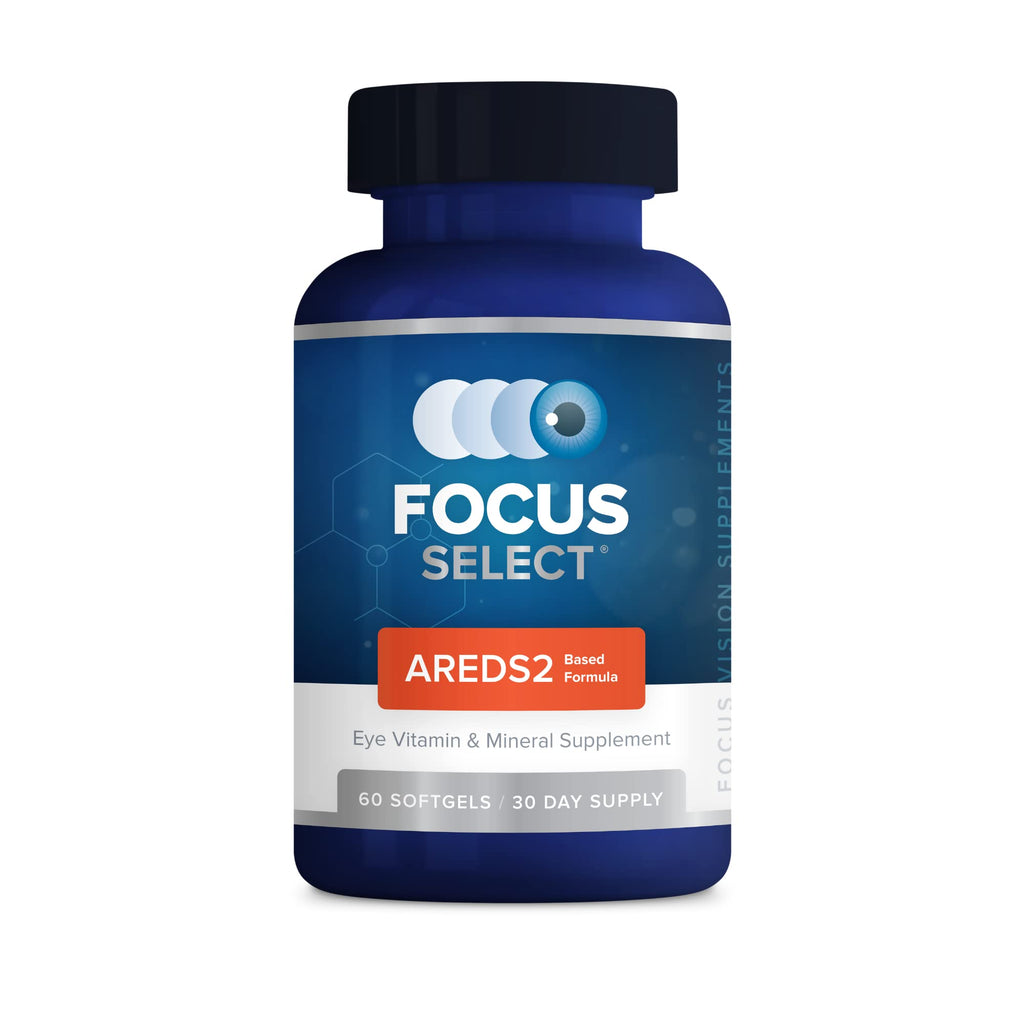 Focus Select AREDS2-Based Eye Vitamin Supplement with Low-Zinc, 120 Count | Lutein and zeaxanthin vision supplement for macular support, doctor-developed, safe for smokers, made in USA, 60-day supply