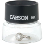 Buy now Carson LumiLoupe 10X Power Black/Clear Stand Magnifier, Ambient Light, 1.0 inch Lens Diameter, 2.0 inch Base Diameter, 2.0 x 1.75 x 2.0 inches, 0.05 kg at indiglob india