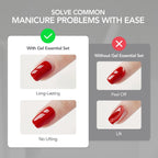 GAOY 16ml Nail Dehydrator and Primer with Gel Top and Base Coat, 4 Pcs Acid-Free Natural Nail Prep Dehydrate Bond Primer Professional Set, for Gel Polish