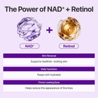 numbuzin No.9 NAD+ Retinol Eye Cream for Dark Circles, Puffiness, Crow's Feet with 50 Peptides, 4% Niacinamide & Ceramide, Reduces Wrinkles & Fine Lines, korean eye cream, 0.33 fl oz