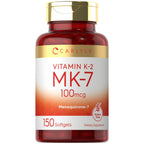 Carlyle Vitamin K2 MK7 100 mcg | 150 Softgels | Bioactive Trans-Form MK7 | Non-GMO & Gluten Free Supplement