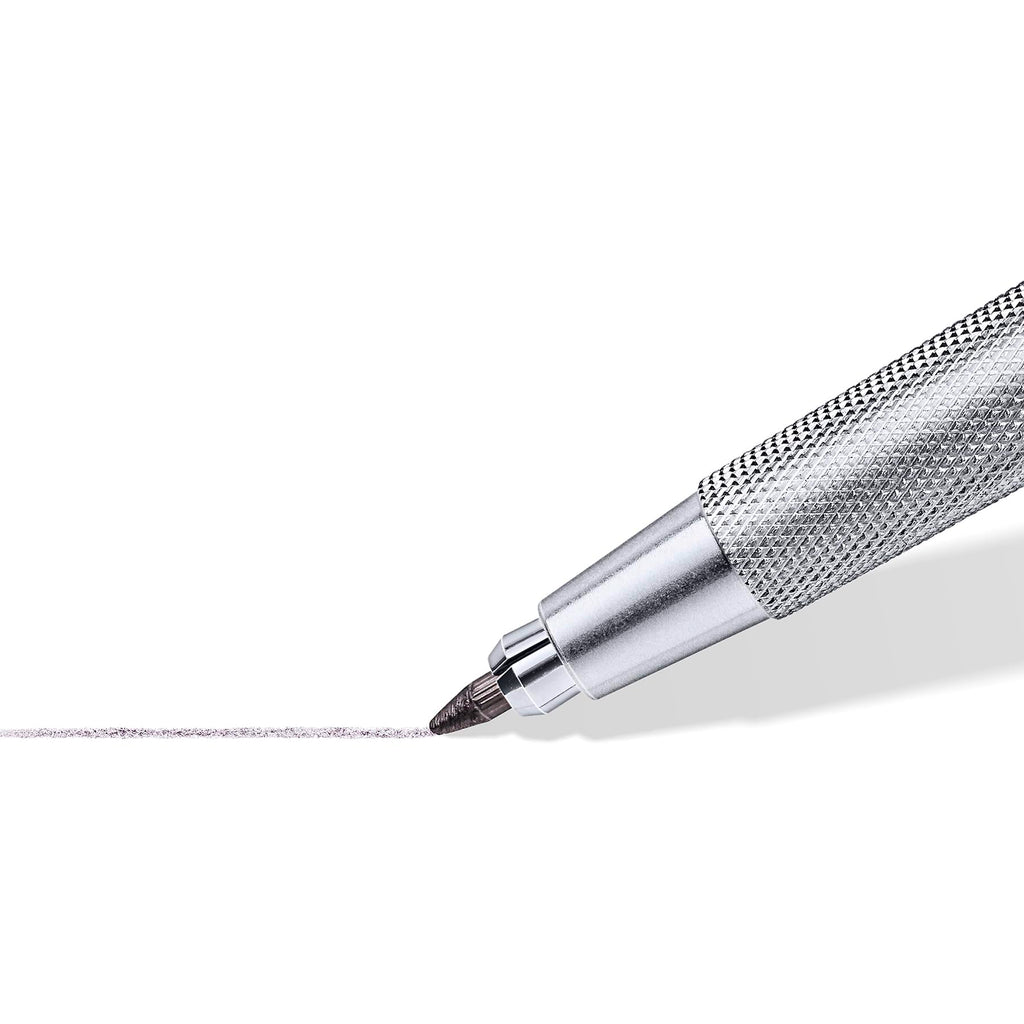 STAEDTLER Mars Technico Mechanical Pencil, 2mm (2) Lead Holder with Built-in Sharpener - Drawing & Sketching Pencil with Metal Clip & Push-Button Lead Advance