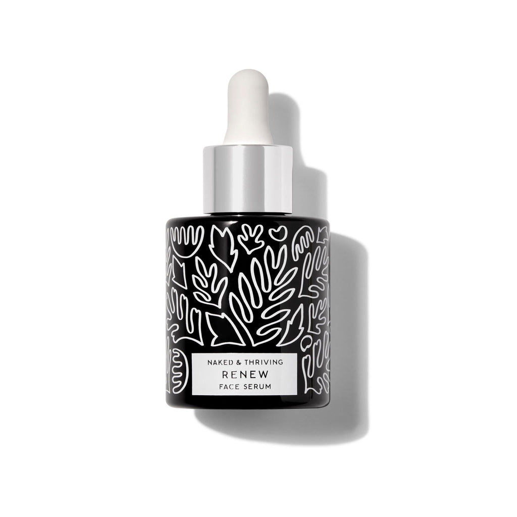 Naked & Thriving Renew Resurfacing Night Serum - Clinically Proven Visible Anti-Aging Benefits, Multitasking for Visible Fine Lines, Texture, Hydration, & Firmness. Hyaluronic Acid+Ferulic Acid 30 mL