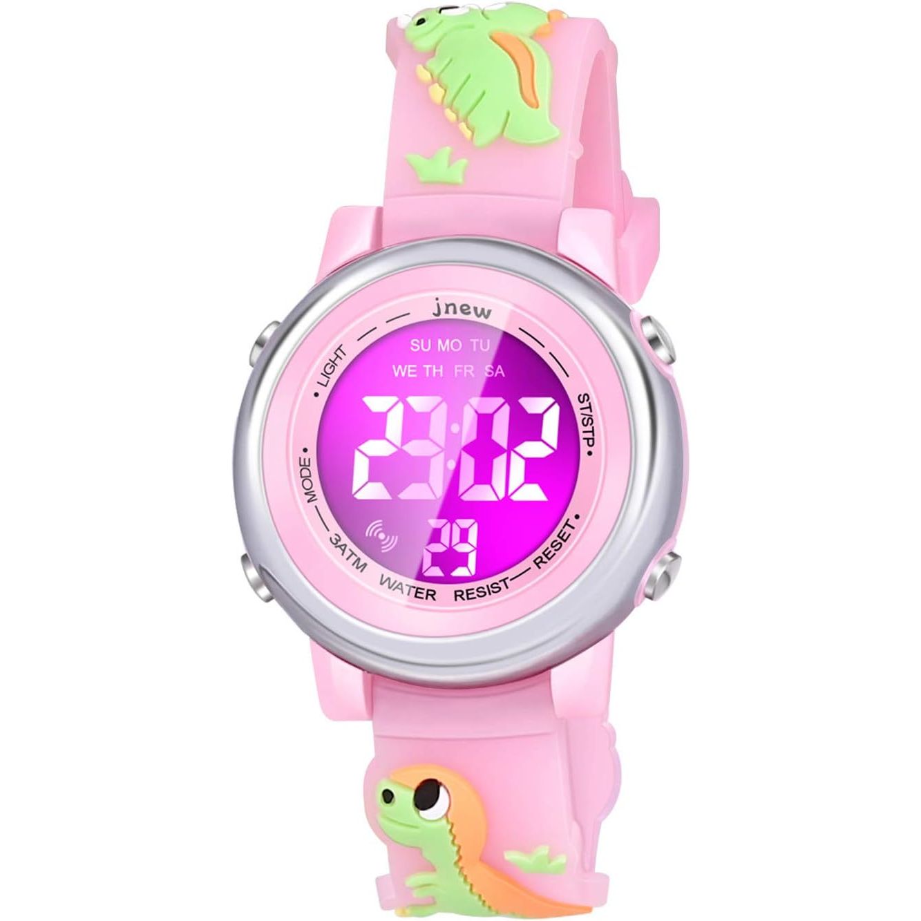 Buy now Kids Watches with Waterproof Alarm - Dinosaur Gifts for Boys Girls Age 3-10 Pink at indiglob india
