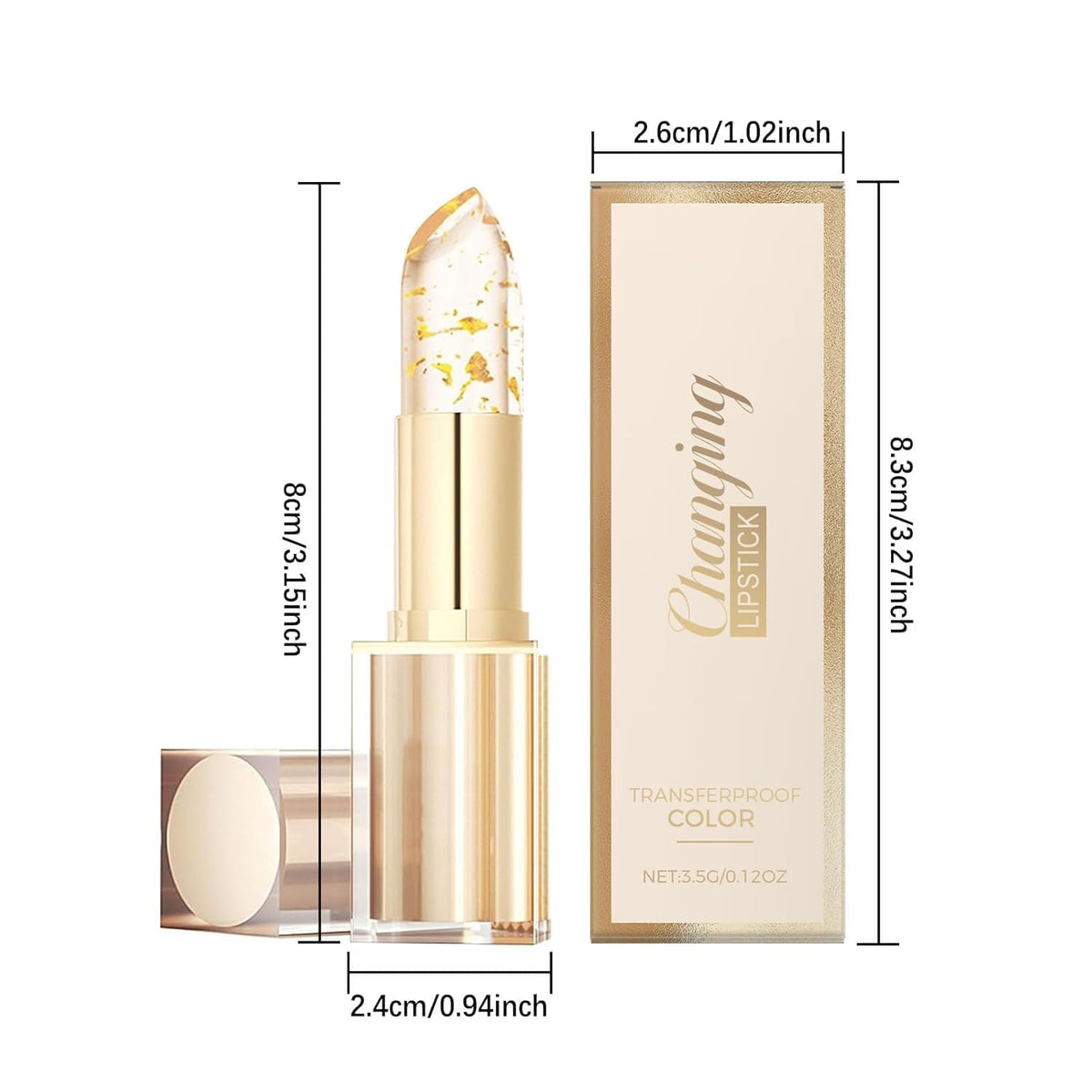 Kivora Color Changing Lipstick for Older Women, pH Adjusting Clear Lip Gloss, Transfer-Proof, Long-Lasting Hydration, 8+ Hours, 2 Pieces