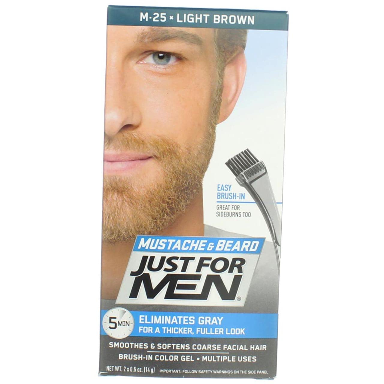 Buy now JUST FOR MEN Color Gel Mustache & Beard M-35 Medium Brown 1 ea Light Brown 2 Count (Pack of 1) at indiglob india