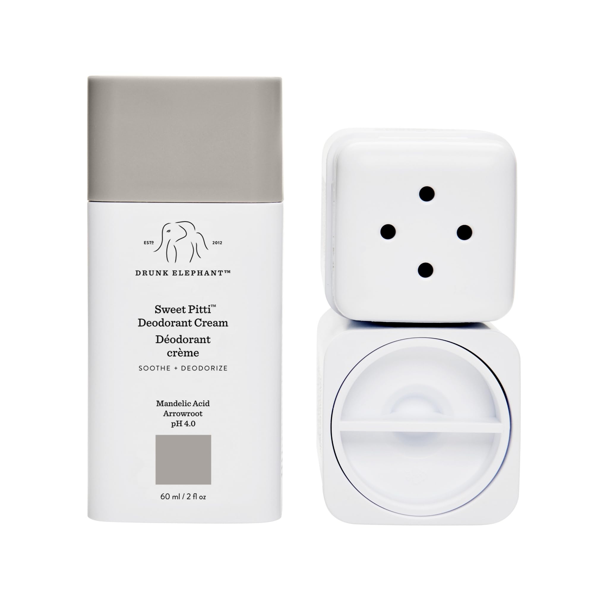 Buy now Drunk Elephant Sweet Pitti Deodorant Cream - 60 ml/2 fl oz - Baking Soda and Aluminum-Free - Clean Clinical Skincare - Cruelty-Free - Free of Essential Oils, Silicones, and Fragrance at indiglob india