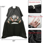 Buy now CM Barber Cape with Clear Window Salon Cape Hair Cutting Cover Hair Drape Waterproof Haircut Apron with Buckle for Barber Shop Salon Stylists Home DIY Hairdressing at indiglob india