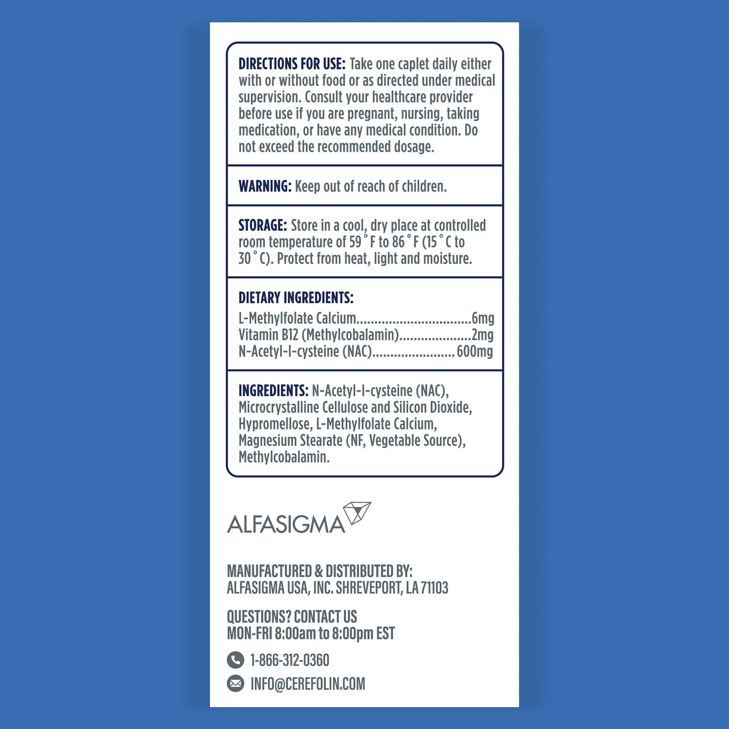 Cerefolin Brain Wellness, Targeted Nutrition for Cognitive Support, 60 Ct