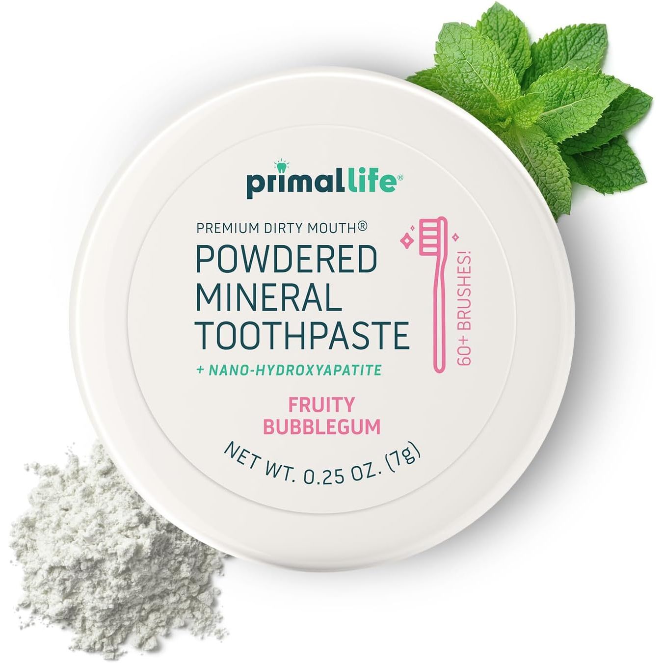Buy now Primal Life Organics - Dirty Mouth Toothpowder, Tooth Cleaning Powder, Flavored Essential Oils with Natural Kaolin & Bentonite Clay, Good for 200+ Brushings, Paleo, Organic, Vegan (Peppermint, 1 oz) 0.25 Ounce (Pack of 1) Fruity Bubblegum at indiglob india