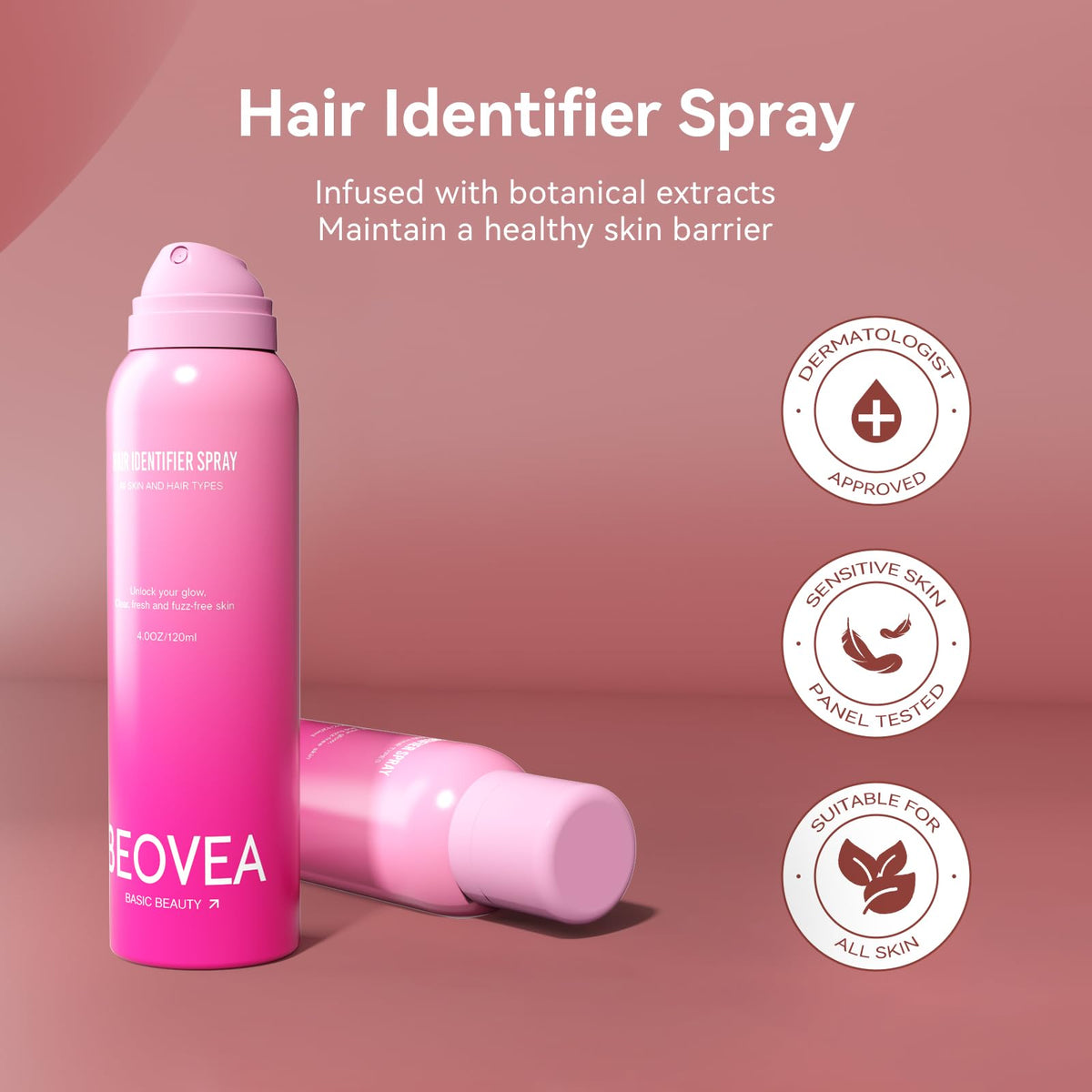 Hair Identifier Spray for Face Shaving - Gentle Facial Shaving Dermaplane Spray for Smooth, Glowing Skin, hair identifier spray for face dermaplaning Suitable for All Skin Types, Includes 6 Razors