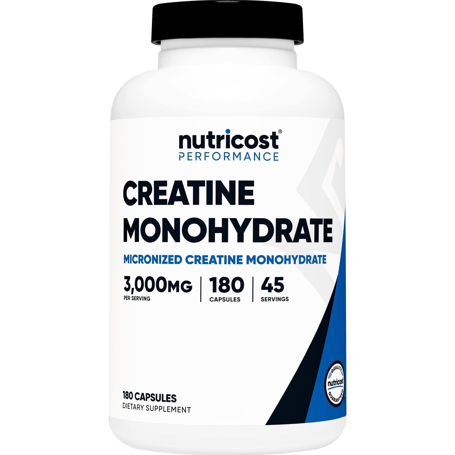 Nutricost Creatine Monohydrate 3,000mg, 180 Capsules (750mg Per Capsule) | Gluten Free, GMO-Free