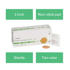 McKesson Adhesive Bandages, Sterile, Fabric, Tan, 1 in, 100 ct