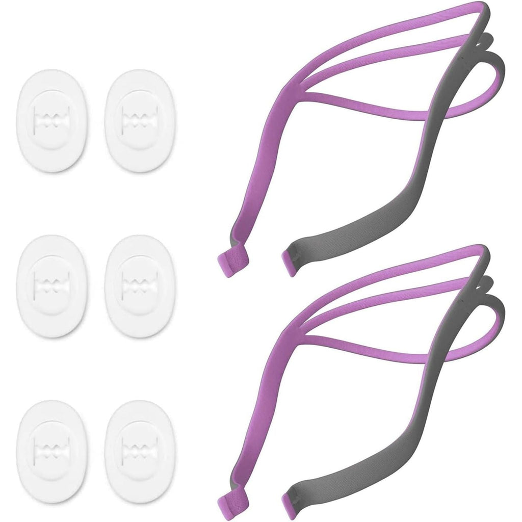 Buy now Upgraded Airfit P10 Headgear CPAP for Her Replacement, 2-Pack Replacement Headgear Compatible with ResMed Airfit P10 Nasal Pillow CPAP Mask Straps Included 2 Elastic Straps & 6 Adjustment Clips, Pink Pink at indiglob india