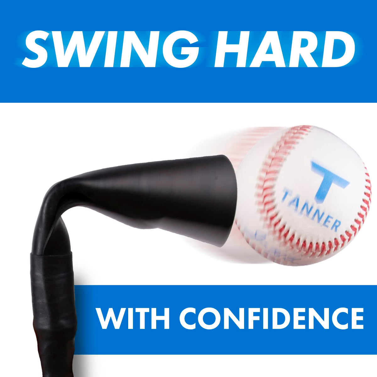 Tanner Tee The Original Batting Tee – Adjustable Pro Hitting Tee for Baseball & Softball, Steel Shaft, Composite Base, Hand-Rolled Rubber Top, 26"-43" Height