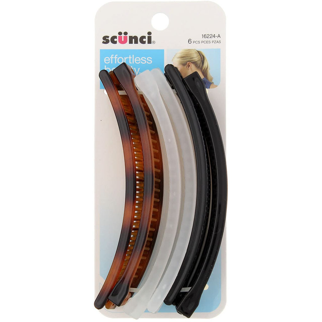 Buy now Scunci 5" Banana Combs, Assorted Colors, 6-Pieces per Pack (1-Pack) at indiglob india