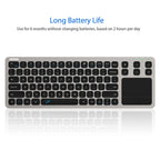 Buy now Arteck 2.4G Wireless Touch TV Keyboard with Easy Media Control and Built-in Touchpad Mouse Solid Stainless Ultra Compact Full Size Keyboard -Connected Computer, Smart TV, HTPC at indiglob india
