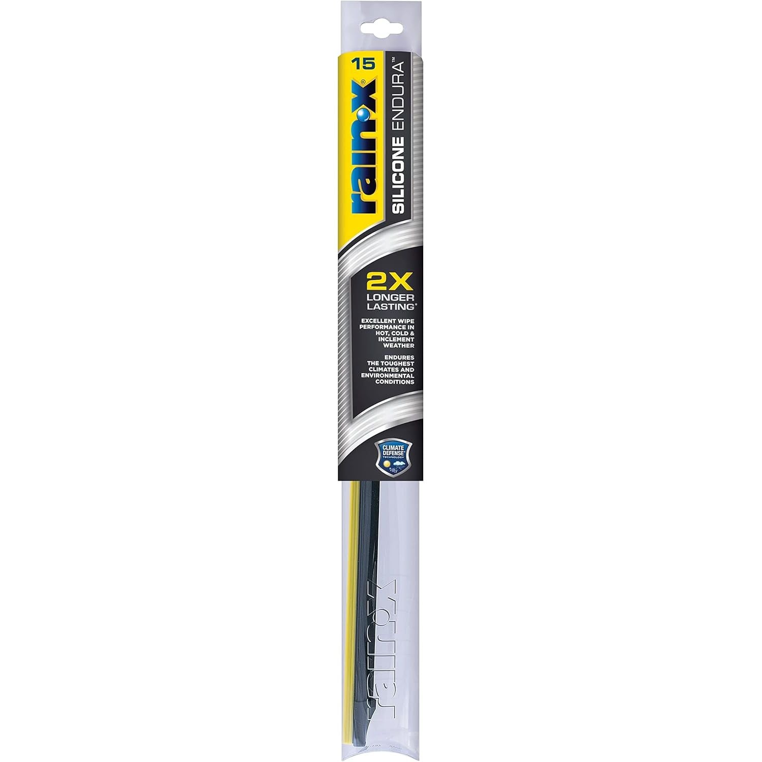 Buy now Rain-X 830122 Silicone Endura Wiper Blades, 22 Inch Windshield Wipers (Pack of 1), Automotive Replacement Windshield Wiper Blades With Two Times Longer-Lasting Resilient Silicone Rubber Squeegee 15" Endura at indiglob india