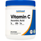 Nutricost Pure Ascorbic Acid Powder (1LB) Unflavored, Vitamin C Powder | 1g Per Serving, 454 Servings