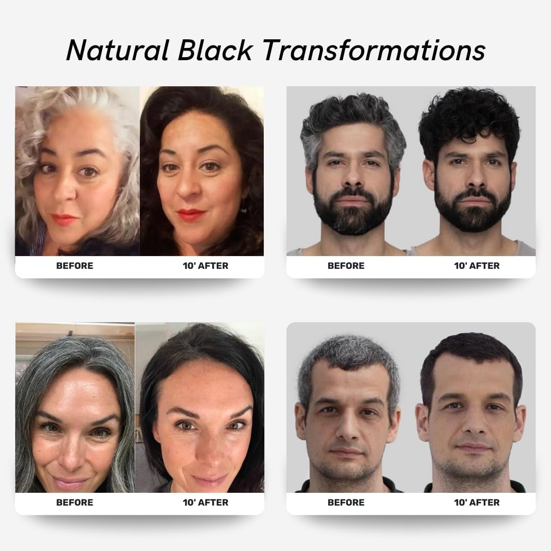 Polar Hair Dye Shampoo | Jet Black Hair Dye Color Shampoo for Gray Coverage | Hair color shampoo for gray hair coverage; jet black shampoo hair dye, vegan, ammonia-free, easy 10-minute use, 6.76 fl oz