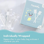 Buy now Papablic Baby Tongue Cleaner, Baby Oral Cleaner, Disposable Infant Mouth Cleaner Newborn, Upgrade Gum Cleaner with Paper Handle or Infants Ages 0-2 Years, 40 Pack at indiglob india