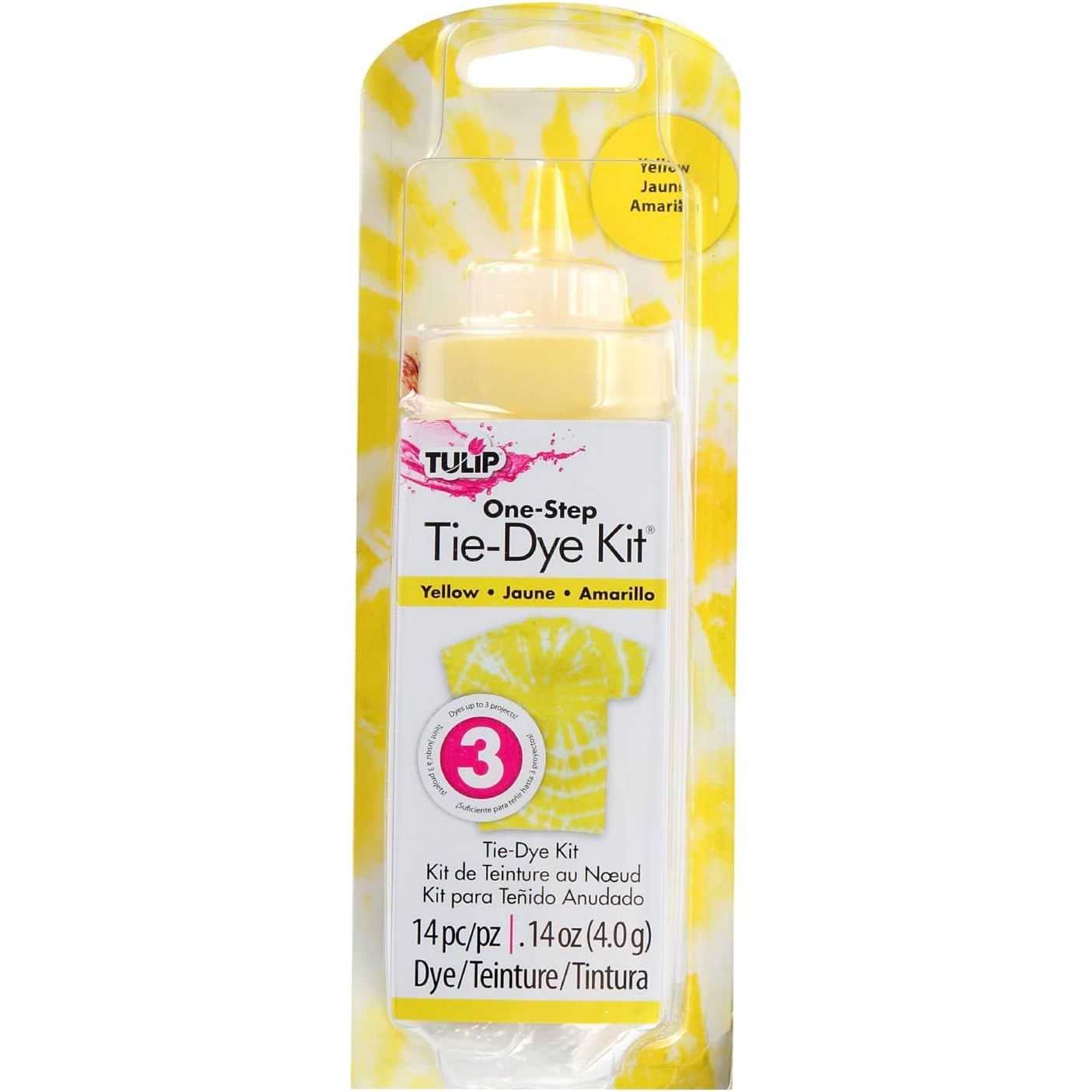 Buy now Tulip One-Step Tie-Dye Kit, Vibrant Colors for Fabric 4 fl oz, Yellow Yellow at indiglob india