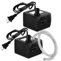PULACO 50GPH 2Pcs Mini Fountain Pump with 3.3 ft Tubing