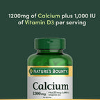Nature's Bounty Calcium 1200mg with 1000 IU Vitamin D3, 120 Count | Bone Health & Immune Support Softgels, Calcium and Vitamin D Supplement, Gluten Free, 2 Softgels per Day
