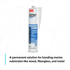 Buy now 3M Marine Adhesive Sealant 5200 (06500) Permanent Bonding and Sealing for Boats and RVs Above and Below the Waterline Waterproof Repair, White, 10 fl oz Cartridge at indiglob india