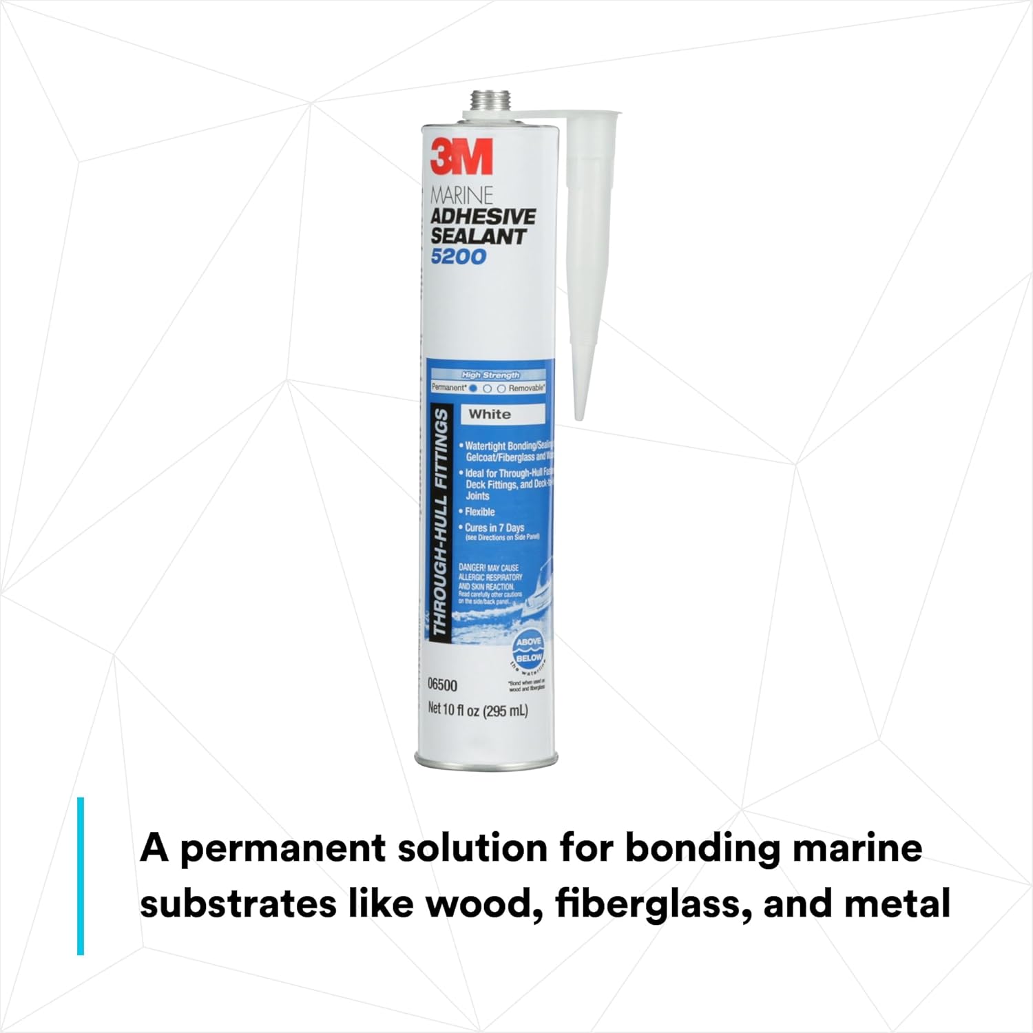 Buy now 3M Marine Adhesive Sealant 5200 (06500) Permanent Bonding and Sealing for Boats and RVs Above and Below the Waterline Waterproof Repair, White, 10 fl oz Cartridge at indiglob india