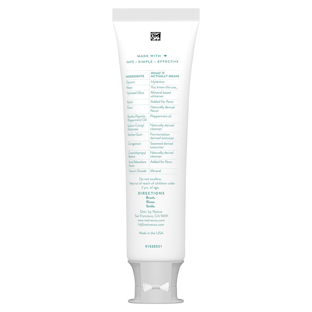 Buy now Native Fluoride Free Toothpaste, Whitening - for Adult, Kids 2+ Oral Care - Wild Mint & Peppermint Oil Flavor, 4.1oz (Pack of 3) at indiglob india