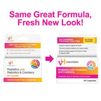 vH essentials Probiotics for Women with Prebiotics and Cranberry, 60 Ct | Feminine Health Dietary Supplement, Probiotics Support Gut Balance, Urinary Tract Health for Women, 30 Day Supply