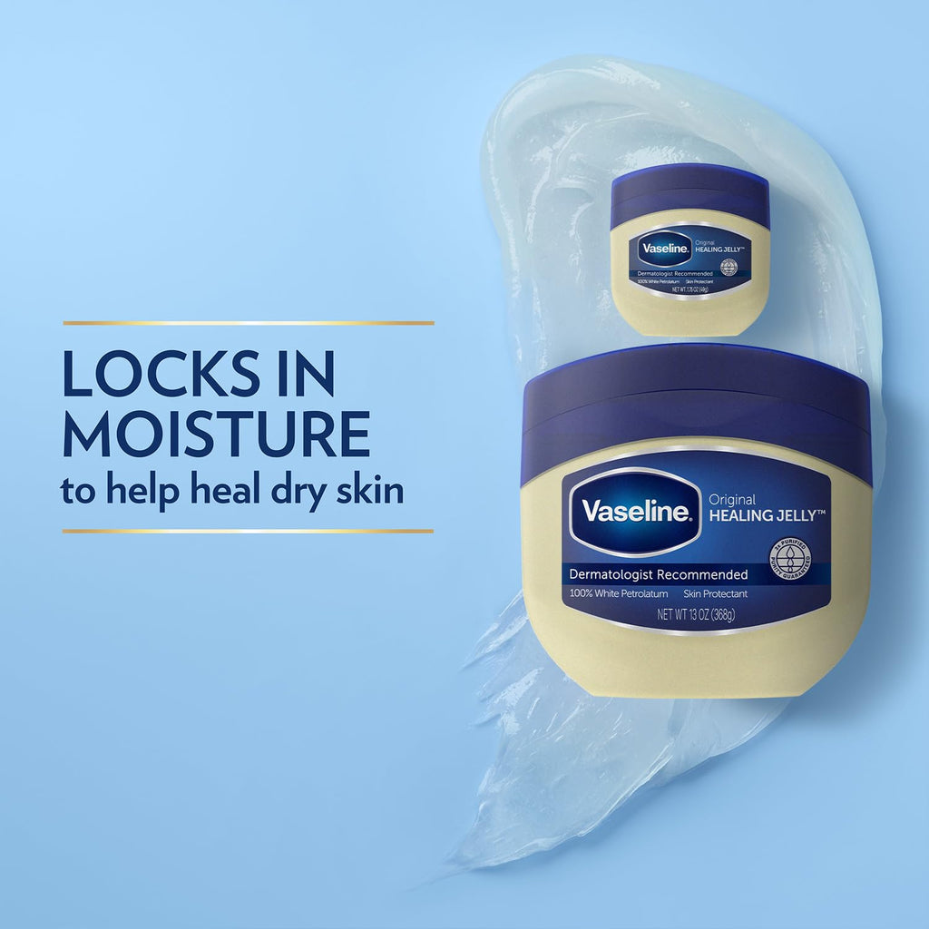 Buy now Vaseline Petroleum Jelly 2-Size Variety 4-Pack â€“ Hypoallergenic Skin Protectant, Unscented Healing Ointment for Beauty & Personal Care at indiglob india