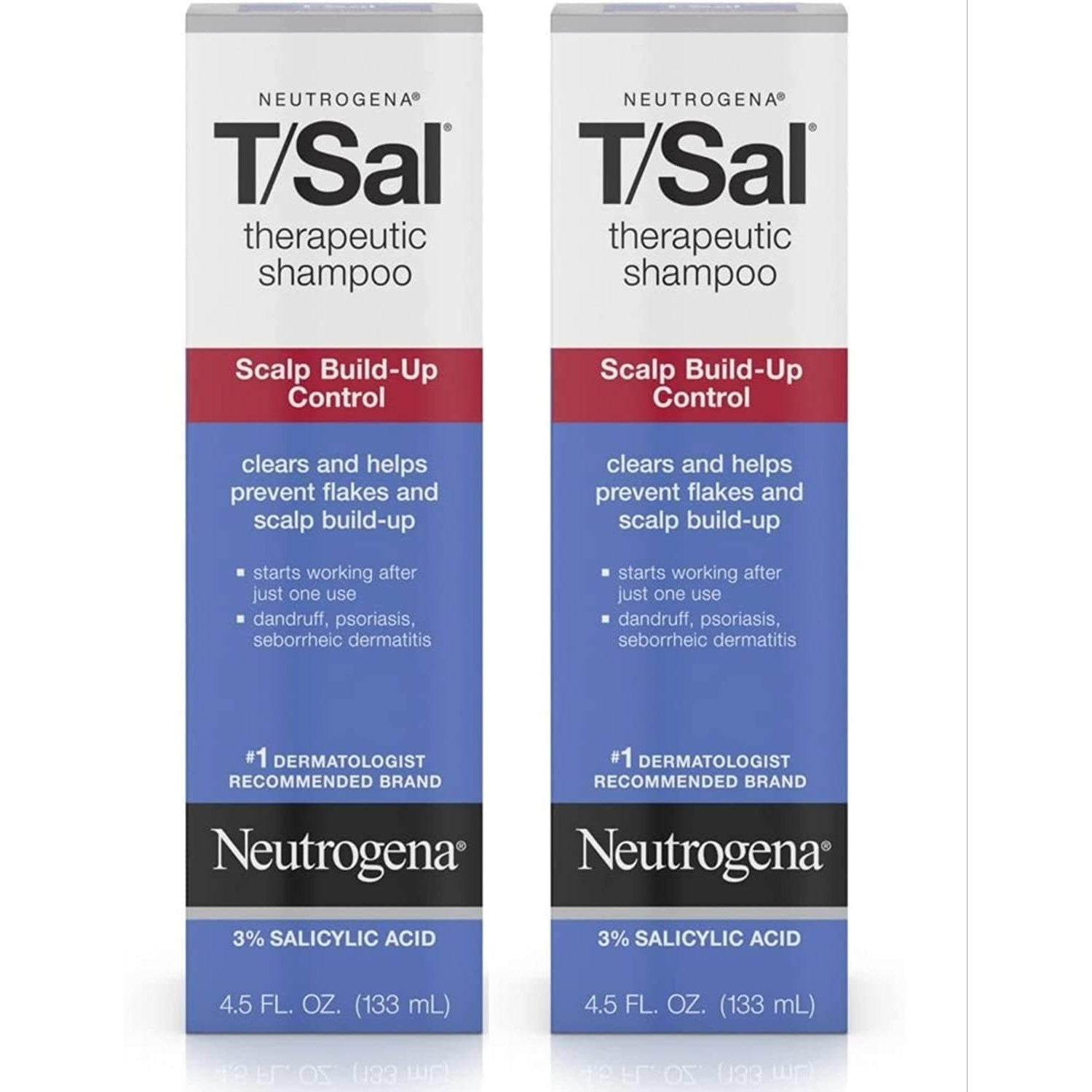 Buy now Neutrogena T/Sal Therapeutic Shampoo, Scalp Build-Up Control 4.5 oz, 130 fl oz 4.5 Fl Oz (Pack of 2) at indiglob india