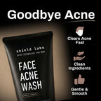 Shield Face Acne Wash for Men and Boys, Curoxyl-42 Face Wash to Clear, Treat, and Prevent Acne, Gentle formula with Niacinamide, Hyaluronic Acid, and Ceramides, Unscented, 5.1 oz, Pack of 1