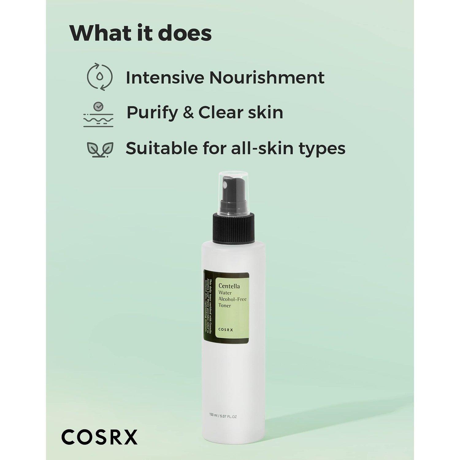 Buy now COSRX Alcohol-Free Cica Toner, 150ml / 5.07 fl.oz | Spray-type Korean Toner with Centella Asiatica for Hydrating & Soothing Redness | Korean Skin Care, Not Tested on Animals, Paraben Free at indiglob india